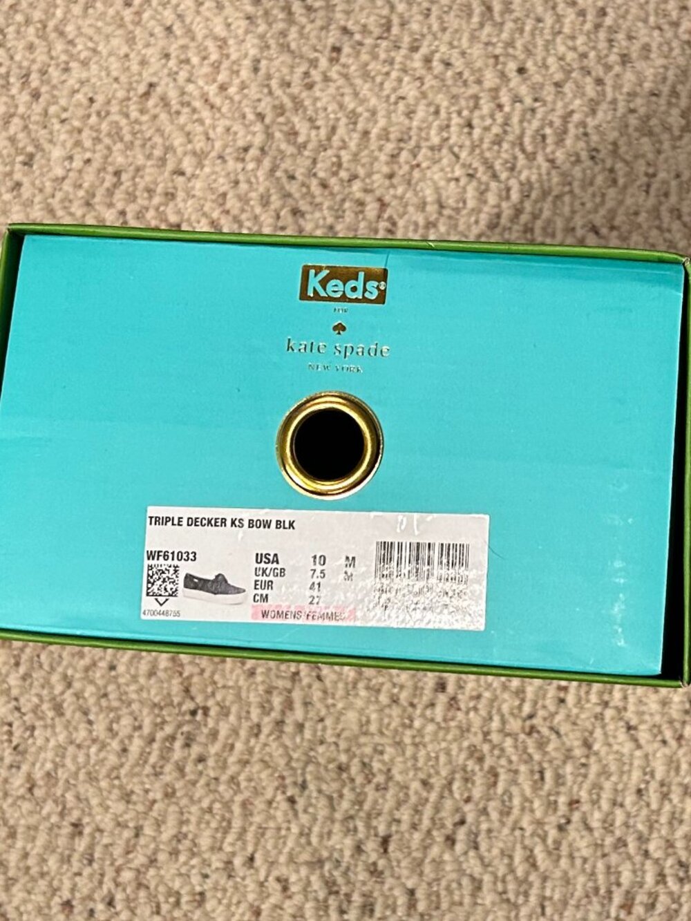 Kate Spade Keds: Black Slip on Deck Shoes - Picture 5 of 5